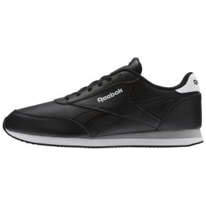 Adidasy Męskie Reebok Royal Classic Jogger Czarne/Białe/Szare PL 24ZXJOP